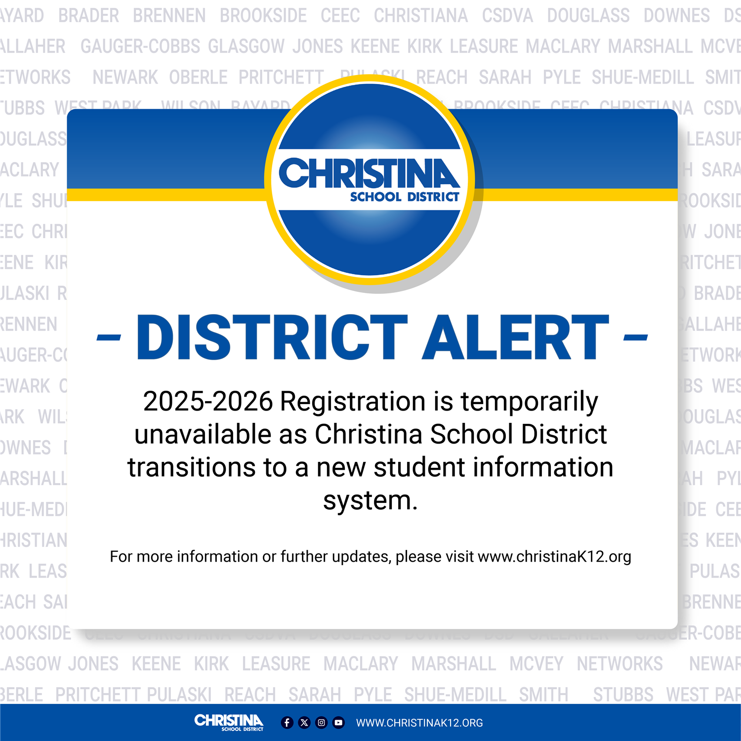  Christina School District - District Alert
